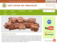 Tablet Screenshot of goatleatherbagwholesaler.com